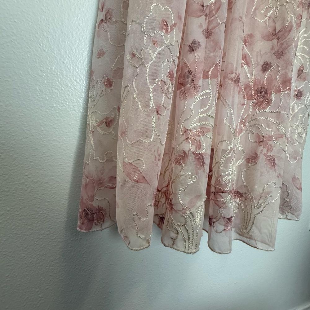 Baltic Born - Ardley Pink Floral Embroidered Puff Sleeve Maxi Dress - Small - Picture 10 of 16